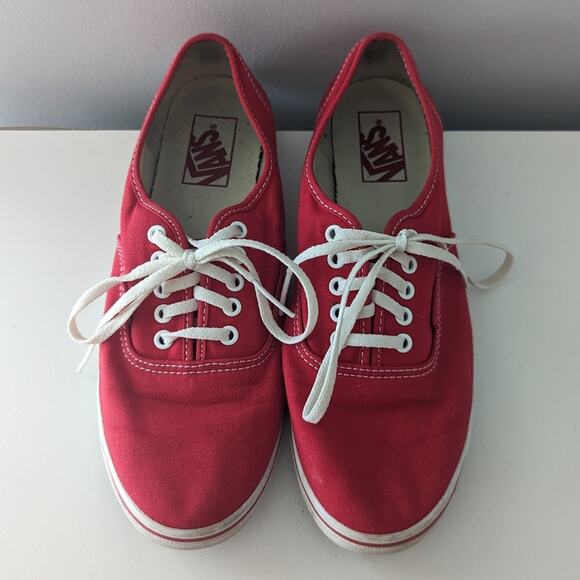Vans Other - Vans Red Low Top Sneakers 7.5 women 9 men